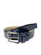 Men's Belt from Artificial Leather Blue
