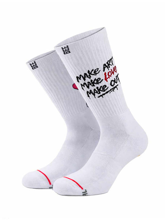 Bee. Unusual. Herren Socken White 1Pack