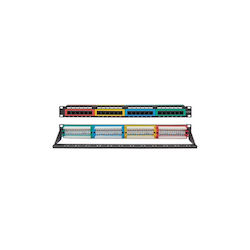 Pnl.002 Patch Panel Cat5e UTP 24 Port 19' 1U Cable Guide Color Lancom OEM