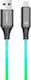 Techancy USB-A to Lightning Cable Πολύχρωμο 1m