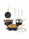 Bakaji Cookware Set of Cast Aluminum with Non-stick Coating 15pcs