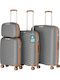 Provitera Reisekoffer Hartschalen Gray mit 4 Räder Set 4Stück