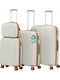 Provitera Valize de Călătorie Dure White Pearl cu 4 roți Set 4buc