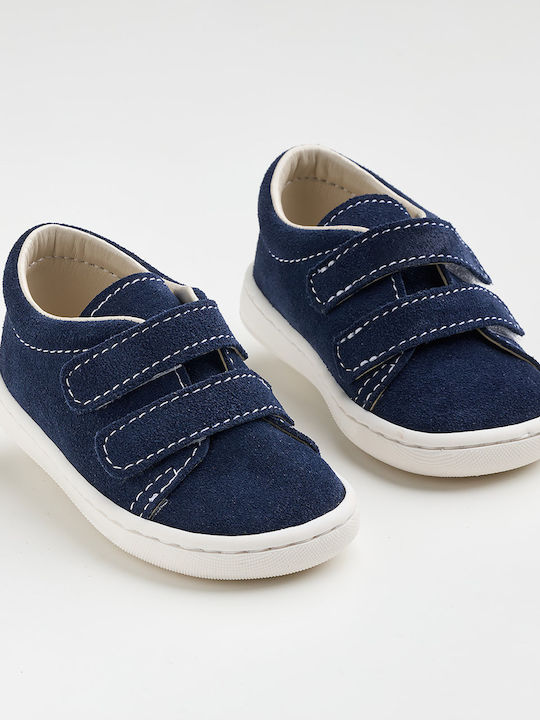 Ever Kid Βαπτιστικά Δερμάτινα Sneakers Μπλε