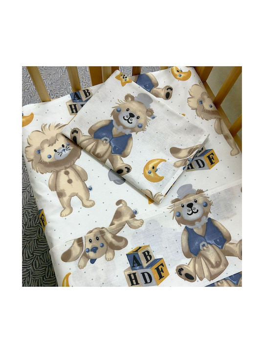 Bunny Bebe Seturi de cearșafuri pentru bebeluși Pentru Cradle Bumbac cu Cauciuc Multicolore 3buc