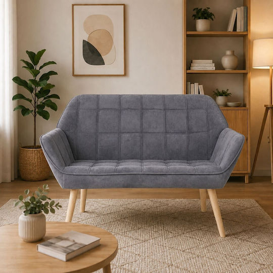 Alma Two-Seater Couch Gray 127x70x70 cm E7141,73