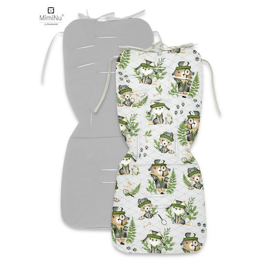 MimiNu Atmungsaktiv Kinderwagenabdeckung Beidseitig 34x78cm Mehrfarbig
