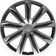 Lampa Set Car Hubcaps 16’’ Raze Silver Black Material Abs Silver Black 4 Pcs L31493 L3149.3