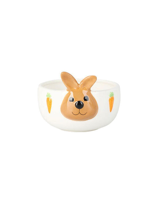 Next Rabbit Serving Bowl Round Ceramic Brown with Diameter 13cm
