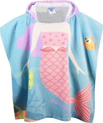 Energiers Kinder Strandponcho mit Kapuze für Mädchen in Hellblau Energiers Kinder Strandponcho mit Kapuze für Mädchen in Hellblau