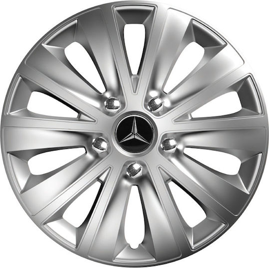 Тасии Трохове Автомобилни Versaco Rapide Nc Хромирани 14" Сигма 3d Метална Mercedes 4 Броя