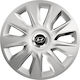 Тасии Троховe Автомобилни Versaco Stratos 13" Сребристи Хромирани Пръстени 3d Метален Емблема Hyundai 4 Броя