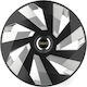 Car Wheel Hubcaps Versaco Stratos 15" Vector Black Chrome Rings Cbx 3d Metal Logo Seat 4 Pieces
