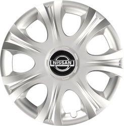 Τάσια Τροχών Αυτοκινήτου Versaco Impulse Ασημί 13" Σήμα 3d Μεταλλικό Nissan 4 Τεμάχια Τάσια Τροχών Αυτοκινήτου Versaco Impulse Ασημί 13" Σήμα 3d Μεταλλικό Nissan 4 Τεμάχια