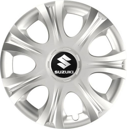 Тасии Трохове Автомобилни Versaco Impulse Сребристи 15" Сигнал 3d Метален Suzuki 4 Броя