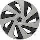 Capace De Roți Auto Vector Cromat Negru 15" Siglă 3d Metalic Opel 4 Bucăți