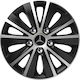 Car Wheel Hubcaps Versaco Paris Black Chrome Silver Bolts 13" 3d Metal Logo Mercedes 4 Pieces