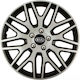 Car Wheel Hubcaps Versaco Dakar Nc Silver Black 15" 3d Metal Logo Kia 4 Pieces