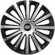 Car Wheel Hubcaps 13" Trend Silver & Black Cbx 3d Metal Logo Hyundai 4 Pieces