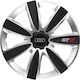 Auto Radkappen Versaco Gtx Karbon Schwarz Silber 15" Kompatibilität 3d Metallisch Auto 4 Stücke