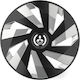 Car Wheel Hubcaps Versaco Stratos 14" Vector Black Chrome Rings Cbx 3d Metal Logo Mitsubishi 4 Pieces