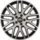 Car Wheel Hubcaps Versaco 14" Dakar Silver Blac...