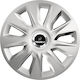 Car Wheel Hubcaps Versaco Stratos 13" Silver Chrome Rings 3d Metal Logo Isuzu 4 Pieces