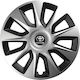Car Wheel Hubcaps Versaco Stratos Chrome Black 15" 3d Metal Logo Toyota 4 Pieces