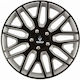 Car Wheel Hubcaps Versaco Dakar Nc Black Silver 16" 3d Metal Logo Renault 4 Pieces