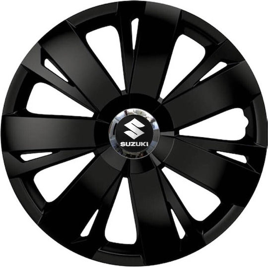 Тасии Трохове Автомобилни Versaco Energy Cbx 15" Черни С 3d Метален Емблема Suzuki 4 Броя