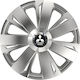 Car Wheel Hubcaps Versaco Energy Rc Silver 15" 3d Metal Logo Mitsubishi 4 Pieces