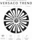 Car Wheel Hubcaps 13" Trend Silver & Black Cbx 3d Metal Logo Toyota 4 Pieces