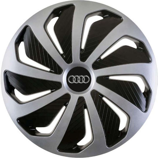 Car Wheel Hubcaps Versaco 13" Wind Sb Cbx 3d Metal Logo Audi 4 Pieces