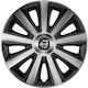 Car Wheel Hubcaps Versaco Aviator Carbon Chrome & Black 14" 3d Metal Logo Volvo 4 Pieces