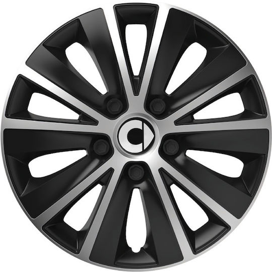 Тасии Тротлове Автомобилни Versaco Rapide Черно Хром Черни Болтове 14" Знак 3d Метален Smart 4 Броя