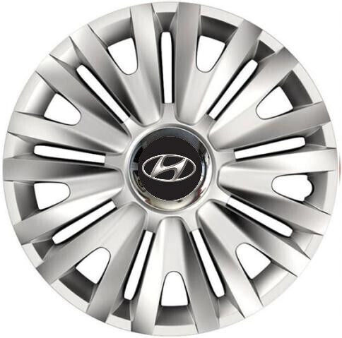 Car Wheel Hubcaps Versaco Royal Rc 13" 3d Metal Logo Hyundai 4 Pieces