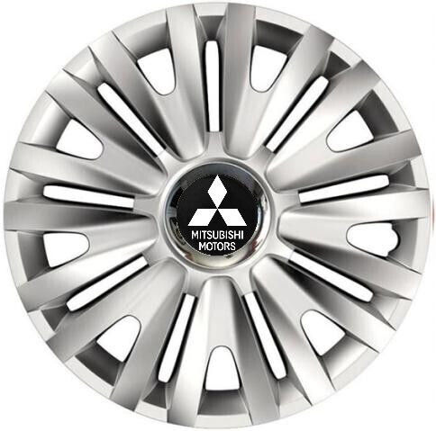 Car Wheel Hubcaps Versaco Royal Rc 14" 3d Metal Logo Mitsubishi 4 Pieces