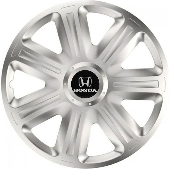 Car Wheel Hubcaps Versaco Comfort 13" Silver 3d Metal Logo Honda 4 Pieces