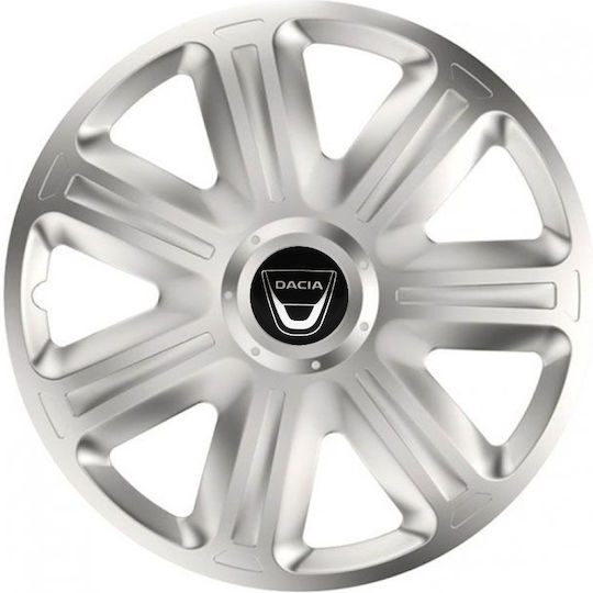 Тасии Трохове Автомобилни Versaco Comfort 15" Сребристи Сигма 3d Метално Dacia 4 Броя
