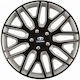 Auto Radkappen Versaco Dakar Nc Schwarz Silber 16 Zoll 3D Metallisch Daewoo 4 Stücke