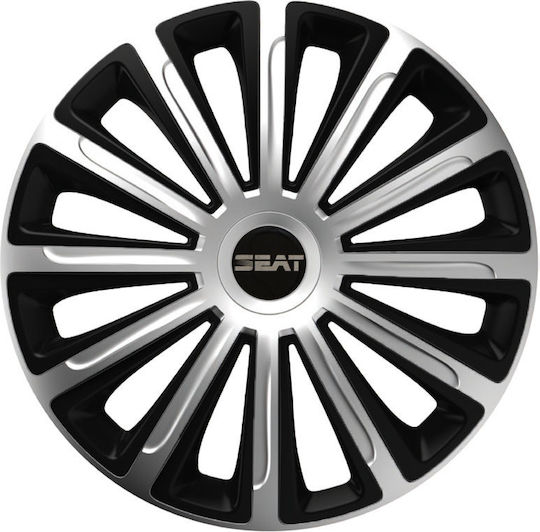 Auto Radkappen Versaco Trend Schwarz Chrom 13 Abmessung 3d Metallisch Sitz 4 Stücke