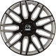 Car Wheel Hubcaps Versaco Dakar Black Silver Black Bolts 14" 3d Metal Logo Mazda 4 Pieces