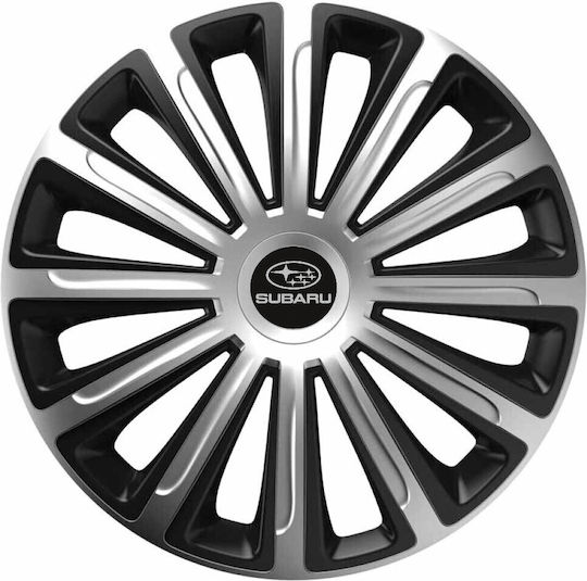 Тасии Трохове Автомобилни 15" Trend Сребристи и Черни Cbx Сигма 3d Метална Subaru 4 Броя