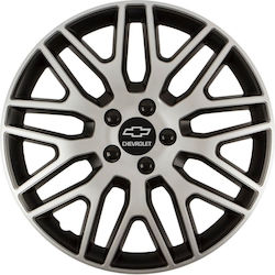 Versaco Dakar Car Hubcaps 13" with Chevrolet Brand Logo 4 Pieces