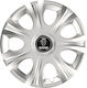 Car Wheel Hubcaps Versaco Impulse Silver 16" 3d Metal Logo Saab 4 Pieces