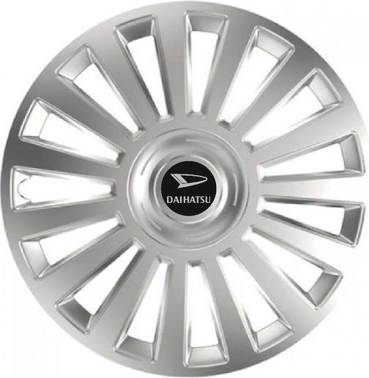 Тасии Трохове Автомобилни Versaco Luxury Сребристи 14" Сигма 3d Метална Daihatsu 4 Броя
