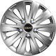 Car Wheel Hubcaps Versaco Rapid Hc Silver 14" 3d Metal Logo Seat 4 Pieces