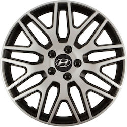 Car Wheel Hubcaps Versaco 16" Dakar Silver Blac...