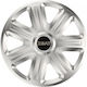 Car Wheel Hubcaps Versaco Comfort 14" Silver 3d Metal Logo Seat 4 Pieces