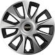 Car Wheel Hubcaps Versaco Stratos Chrome Black 14" 3d Metal Logo Seat 4 Pieces